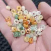 Seda Dorada de Hetian, Xinjiang, Jade, Cuentas de Jade con Agujero Grande, Cuentas de Ábaco, Cuentas de Jade Sueltas, Aventurina, Anillos Redondos, Anillos para Colgar, Cuentas Espaciadoras, Cuentas para Joyería