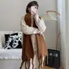 Bufanda de Color Sólido Suave y Cera Suave para Mujer, Estilo Coreano de Otoño e Invierno, Mohair Cálido, Atmósfera Esponjosa, Engrosada, Versátil, Protección para el Cuello