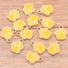 Colgante de Aleación DIY de 8 Colores Llavero con Cuentas de Hilo de Algodón Retorcido a Mano Accesorios de Colgante de Pata de Perro Pata de Oso Pata de Gato