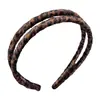 Pinza y diadema para el cabello retro con estampado de leopardo estilo francés para mujer, nuevo modelo 2026, accesorio simple para el cabello de borde estrecho, diadema para lavarse la cara