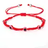 Pulseiras Populares Europeias e Americanas Transfronteiriças Olho de Palma Tecidas à Mão com Fio Vermelho para Casal Pulseira Olho do Diabo Joias Masculinas e Femininas