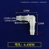 Conector de Codo de Plástico de Polipropileno PP con Púas para Manguera Transparente Mini Micro Curva de 90 Grados