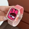 Pulseira de Relógio de Nylon Trançado com Fivela Color-Blocked Adequada para Apple S10 Watch S11 iWatch 9ª Geração Apple Watch 8Se