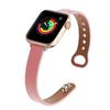 Cross-border Novo Aplicável Apple Apple watch8 7SE Cinta Cor Sólida Fivela de Unhas de Couro Moda Pulseira de Maçã