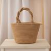 Lindo Bolso Tejido de Algodón con Frijoles de Colores Nuevo Bolso de Nicho Bolso de Playa de Vacaciones para Mujer Bolso Bolso Tejido de Paja