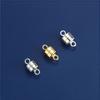 Hebilla Magnética Plateada de Ley S925 Chapada Anillo Cerrado Cilíndrico Hebilla de Conexión para Pulsera de Perlas Accesorios de Joyería para Pulseras DIY