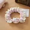 Lazo de Encaje Negro Cuero Pelo de Gato Sencillo para Cola de Caballo de Niña Scrunchie Cuerda para el Cabello Linda de Alto Valor