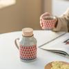 Termo Pequeño Estilo Antiguo de Porcelana Blanca de Dehua, Tetera Cerámica Aislada con Tapón de Madera, Adecuado para Oficina y Hogar, Juego de Tazas para Preparar Té, Personalizable