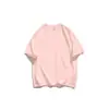 Camiseta de Manga Corta de Algodón Puro de Peso Pesado 200g para Hombre Color Sólido Manga Media Verano Blanco Cuello Redondo Holgada Camiseta Base Ropa de Trabajo Impresión