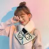 Ins Celebridade da Internet Estilo Coreano Cachecol de Pelúcia Inverno Versátil Lindo para Meninas Gola de Pele Sintética de Coelho Rex Cachecol Quente de Tricô