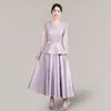 Nuevo Vestido Largo de Encaje Ajustado para la Primavera de 2026 para Reunión Anual, Efecto Adelgazante, Vestido Elegante para la Plataforma Independiente Wish