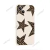 Lista de Amazon Estampado de Leopardo Retro Patrón de Estrella Adecuado para Apple 17Pro Borde Recto Funda para Teléfono 18/15 Anti-Caída Cubierta de Silicona