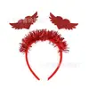 Nuevo Aro para el Cabello con Brillo de Corazón de Amor para el Día de San Valentín Fiesta de Cumpleaños Festival Tanabata Tocado Rojo de Amor Regalo
