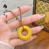 Tienda de oro con herencia de oro antiguo moneda hueca hebilla de seguridad de seda collar de cobre chapado en oro moda collar versátil
