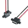 Conector Fêmea de Carregamento à Prova d'Água Tipo-C2P, Moldado por Injeção com Fio e Cabo em Formato de Orelha, Porta de Carregamento de Produto Elétrico de 180 Graus