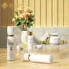 Nuevo Set de Botellas de Vidrio para Cuidado de la Piel con Hombro Retorcido Botella Dispensadora de Crema 50g Botella con Bomba de Presión para Loción 120ml