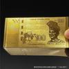 Malásia Folha de Ouro Pequenas Barras de Ouro Cartões de Ouro Notas de Ouro Couro Verde Sacolas Verdes Encapsulamento Vermelho Moedas de Ouro Estrangeiras e Encapsulamento de Dinheiro Notas Comemorativas