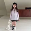 Roupas de verão com proteção solar dopamina para meninas, roupas de verão com mangas compridas para ar condicionado para bebês meninas, saída de praia fina para crianças