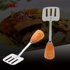 Pala para pizza con mango de madera y cara sonriente de acero inoxidable de estilo japonés, utensilio de cocina creativo, pala para panqueques, pala de cocina para niños para el hogar