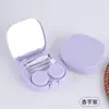 [Envío Gratis] Estuche para Lentes de Contacto Color Macarrón Casual, Estuche para Lentes de Contacto, Caja de Almacenamiento Portátil Estilo Coreano de Alta Gama