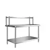 08 Mesa de Trabajo de Ángulo Recto de Acero Inoxidable para Cocina Desmontable Engrosada Mesa de Corte y Almacenamiento de Cocina con Soporte
