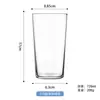 Vaso de Whiskey Ultra Delgado de Alto Borosilicato, Vaso Mezclador Específico para Bar, Vaso de Cerveza de Gran Capacidad, Vaso de Tubo Recto, Vaso Simple con Borde Invertido