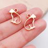 Paquete de Materiales para Joyería DIY Colgante de Huella de Gato y Gatito Oro 20K Mezclado Pulsera Collar Aretes Accesorios