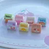 Mini Estéreo Bolsa de Pan Accesorios de Resina Creativos Hechos a Mano DIY Pegamento de Crema Funda para Teléfono Móvil Llavero Material para Joyería