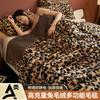 Manta de Pelúcia de Coelho de Alto Peso Cobertor para Sofá Manta Xale Manta Espessa com Forro de Fleece Manta de Veludo de Leite Estampada Manta para Ar Condicionado de Dormitório