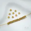 Chapado Electrolítico de Cobre 18K Oro Real Incrustado con Zirconia de Color Corte Calado Guirnalda Espaciadores Abalorios Pulsera de Abalorios Hecha a Mano DIY Accesorios de Joyería