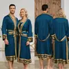 Traje de Bata de Satén y Shorts Estilo Barroco Europeo y Americano Transfronterizo Pijama Ropa de Casa para Hombre 3403+3397