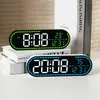 Reloj de Estilo Geométrico Simple, Reloj Decorativo para Sala de Estar y Comedor, Reloj Electrónico LED Multifuncional, Reloj de Dormitorio Gh9009
