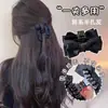 Presilha de Cabelo Laço Estilo Princesa Laço Preto Pequena Presilha Orelha de Fada Presilha de Cabelo Presilha Lateral Atrás da Orelha