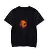 Verão urbano lazer dia homem camiseta attack titan attack preto desenho animado estampado menina manga curta algodão