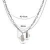 Collar de Acero de Titanio Sabao Collar con Colgante de Rayo Personalizado para Hombres y Mujeres Collar de Pareja Retro Versátil Accesorios de Moda Europeos y Americanos
