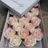 Flor de Jabón de 5 Capas Cabeza de Flor Grande Flor de Rosa Día de San Valentín Día de la Madre Ramo de Flores de Jabón Caja de Regalo Decoración DIY