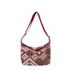 Nuevo Estilo Lona Trendy Retro Estilo Flojo Bolso Bandolera Estilo Étnico para Mujer Moderno Combinable Bolso Hombro Tipo Dumpling Bolso para Teléfono Móvil