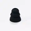 Três protetores de ouvido de silicone 3,8 mm para fones de ouvido in-ear universais, três camadas de ponteira de silicone para ouvido, fornecimento em estoque