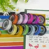 Fita Adesiva Coreana DIY com Pó de Glitter, Adesivos de Glitter, Adesivos Decorativos para Álbum de Fotos DIY, Fita Washi para Diário e Scrapbooking