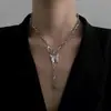 Colar de borboleta ins japonês e coreano escuro doce legal feminino hip hop punk Harajuku retrô Corrente de clavícula de espinho moda