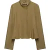 Ropa Europea y Americana Transfronteriza para Mujer AliExpress Venta Caliente Moda Francesa Casual Ajustada Falda Corta de Nueve Puntos Chaqueta Prendas de Abrigo