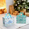 Novas Sacolas de Compras de Natal, Sacolas de Presente Personalizadas em Papel Kraft, Sacolas Tote para Embalagem de Frutas da Paz com Opção de Impressão de Logo