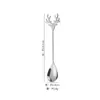 Colher de Alce de Aço Inoxidável 304 Colher de Café Criativa Colher de Mistura Colher de Presente de Natal Colher de Ninho de Pássaro Colher de Sobremesa