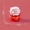 Enfeites do Ano do Carneiro, miniaturas de ovelhinhas de Ano Novo, colecionáveis de caixa surpresa, acessórios decorativos DIY, decorações para carro e mesa, amuletos da sorte