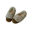 2026 invierno nuevo estilo coreano pata de gato lindas forradas de felpa estilo Birkenstock para mujer elegantes para ir al trabajo sin cordones zapatillas de algodón esponjosas