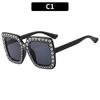 Nuevos Lentes de Sol Bouncy Multicolor Cuadrados con Incrustaciones de Diamantes Moda Transfronteriza Lentes de Sol Europeos y Americanos Retro Modernos Gafas Disco
