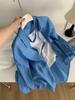 Camisa con Cordones Lenzing Tencel para Mujer, Holgada, Delgada, Camisa de Protección Solar, Estilo Coreano, Verano Perezoso