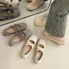 Zapatos Mary Jane cuadrados de estilo francés con correas cruzadas, nueva colección 2026, bailarinas ultrasuaves y ligeras para usar en exteriores