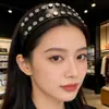 Diadema Ancha Tachonada Estilo Europeo y Americano para Mujeres, Diadema de Cuero de Corona Alta, Accesorio para el Cabello Único y Elegante