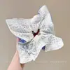 Nuevo pañuelo cuadrado versátil scrunchie para verano, adecuado para coletas bajas de uso diario, accesorio para el cabello de alta elasticidad
